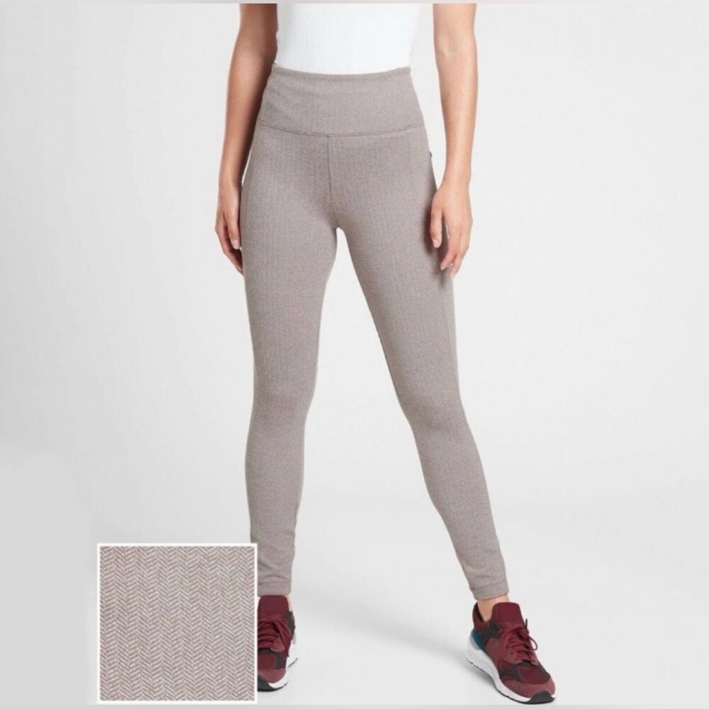 Athleta Delancy Herringbone Tights NWOT